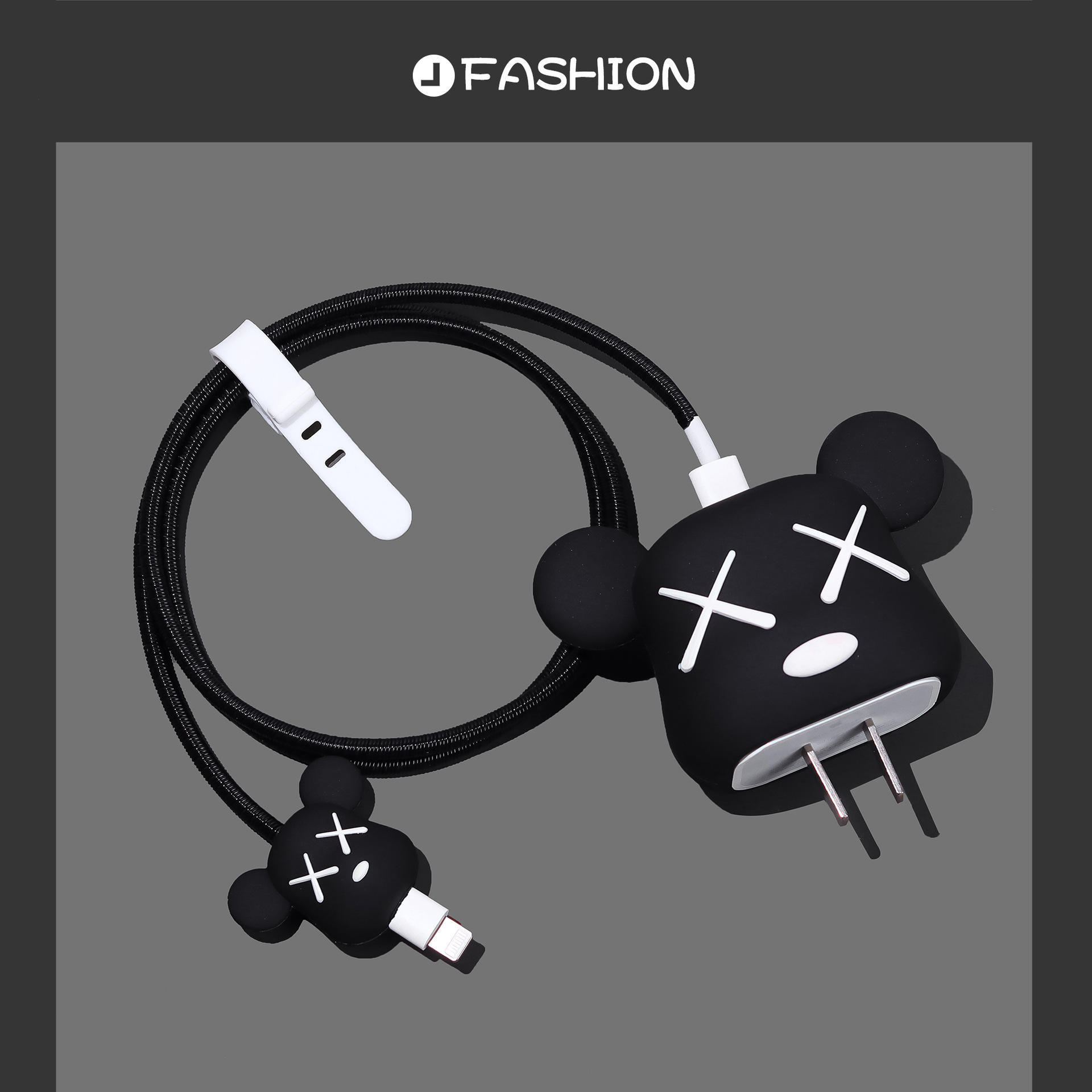 Nuevo cable de datos de dibujos animados cubierta protectora adecuado para Apple carga rápida cabeza 18/20W carga cabeza cubierta protectora Winder