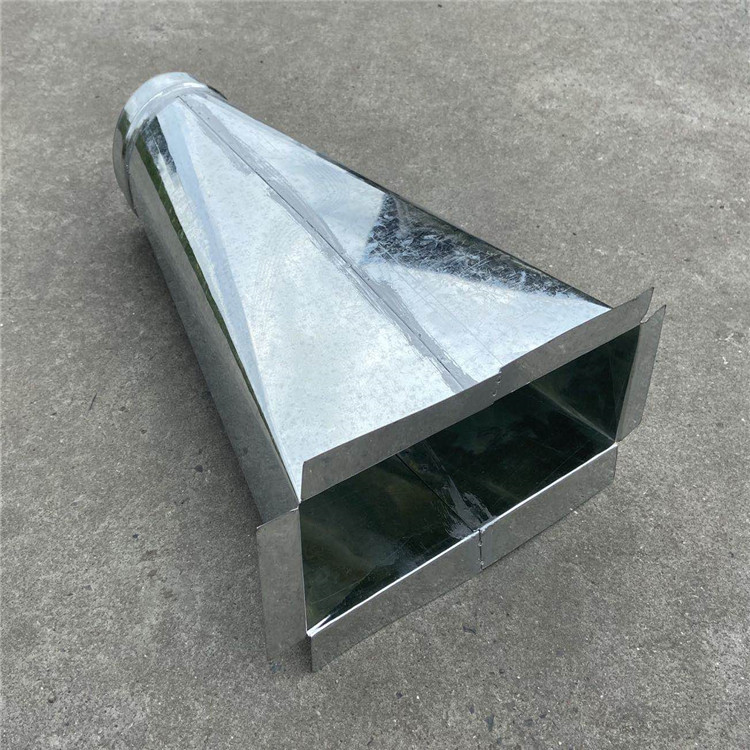 镀锌白铁皮天圆地方出风口接口 油烟净化器排风管道接头方转圆