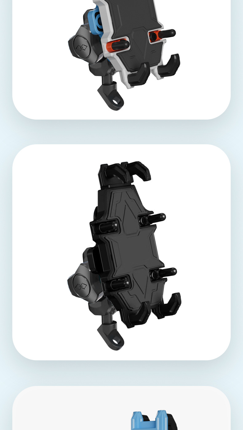 Electric Scooter Anti-Shake Bracket, Delivery Rider Vehicle Navigation Mount, Motorcycle Anti-Vibration Phone Holder