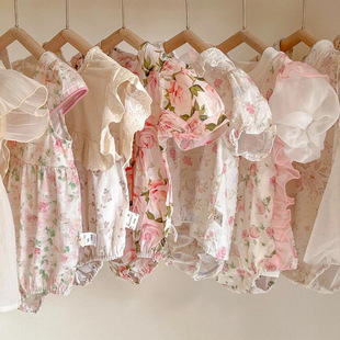Spring and Autumn Purchasing Jamie Bear 2025 Summer Newborn One-Piece Harness Children's Clothing Physical Manufacturer Supply Wholesale