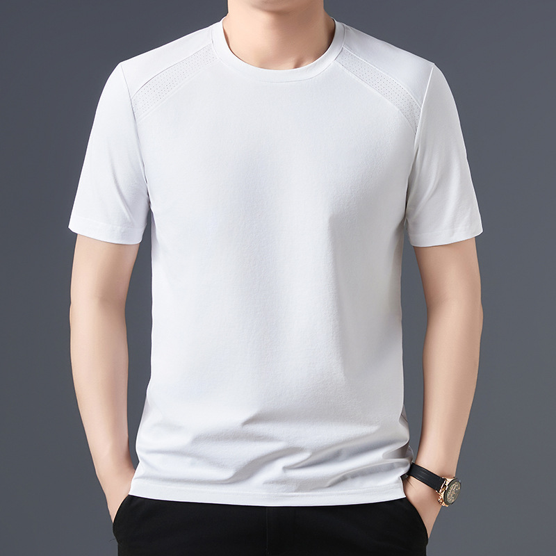 Fashionable solid thin breathable sports comfortable short sleeve…