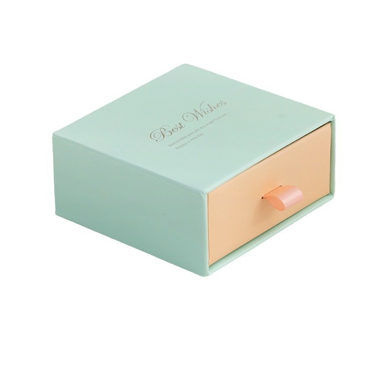 Caja de cajón azul rosa collar pendientes anillo pulsera joyería caja de joyería lujosa fresca caja de regalo al por mayor