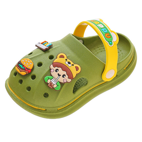 Feeling like stepping on shit  new summer thickened soft-soled cartoon non-slip boys and girls beach children's hole-in-the-wall shoes