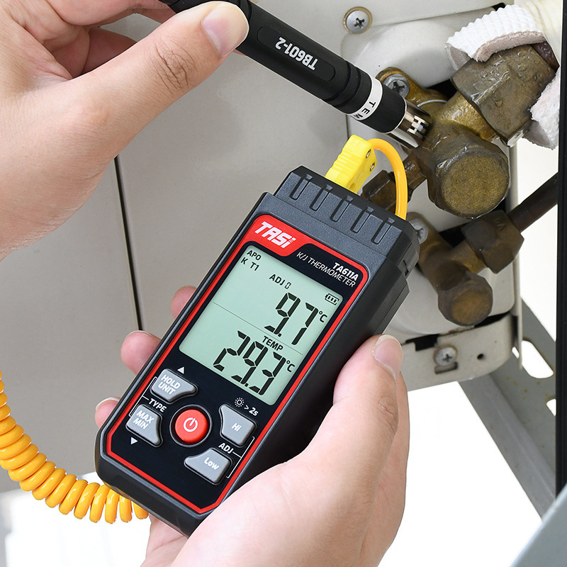 特安斯温度计TA611A模具表面温度计接触式温度表 K型热电偶测温仪