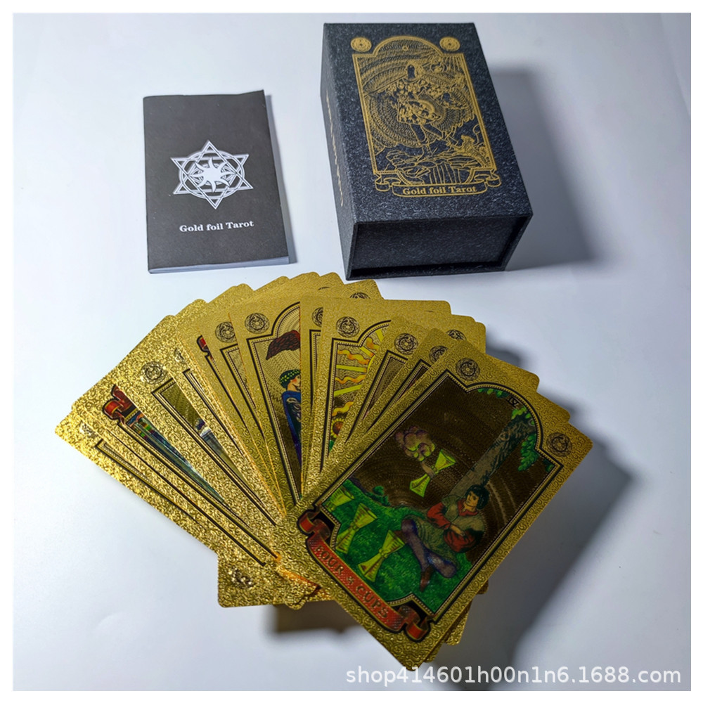 Buy quality New Gold Foil Tarot Card Tarot Bronzing Color Printing
