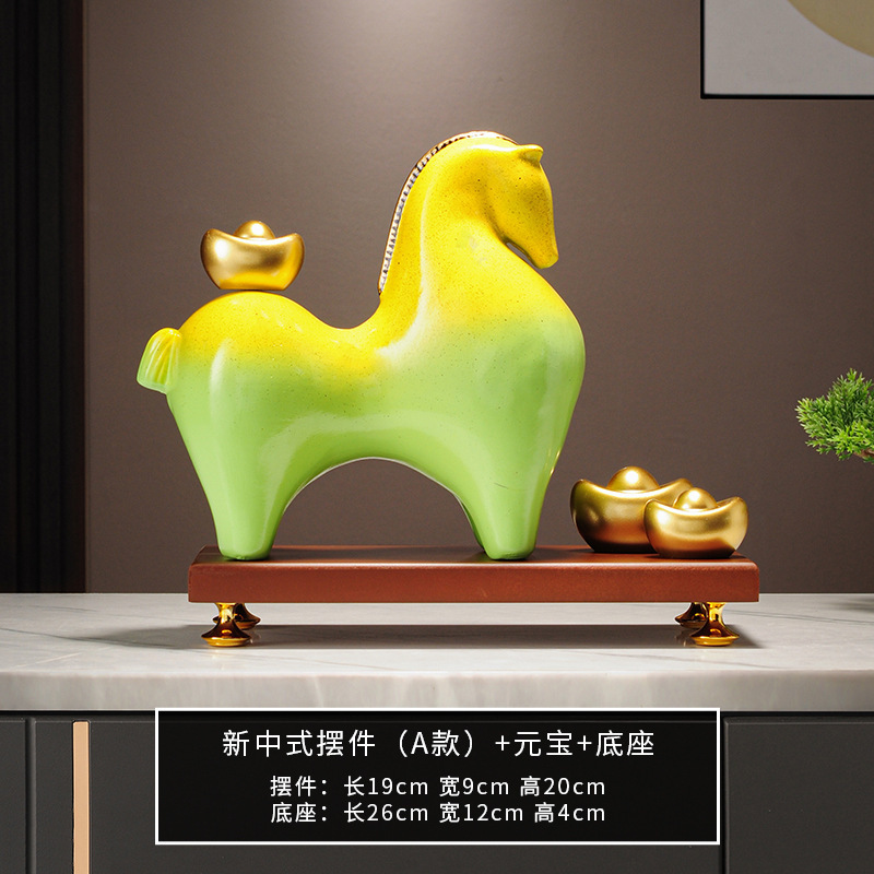 軽くて豪華な高級中国風の馬の装飾品で、リビングルーム、玄関、オフィスの装飾、新しい家の引っ越しギフトに富を引き寄せるために使用できます。|undefined