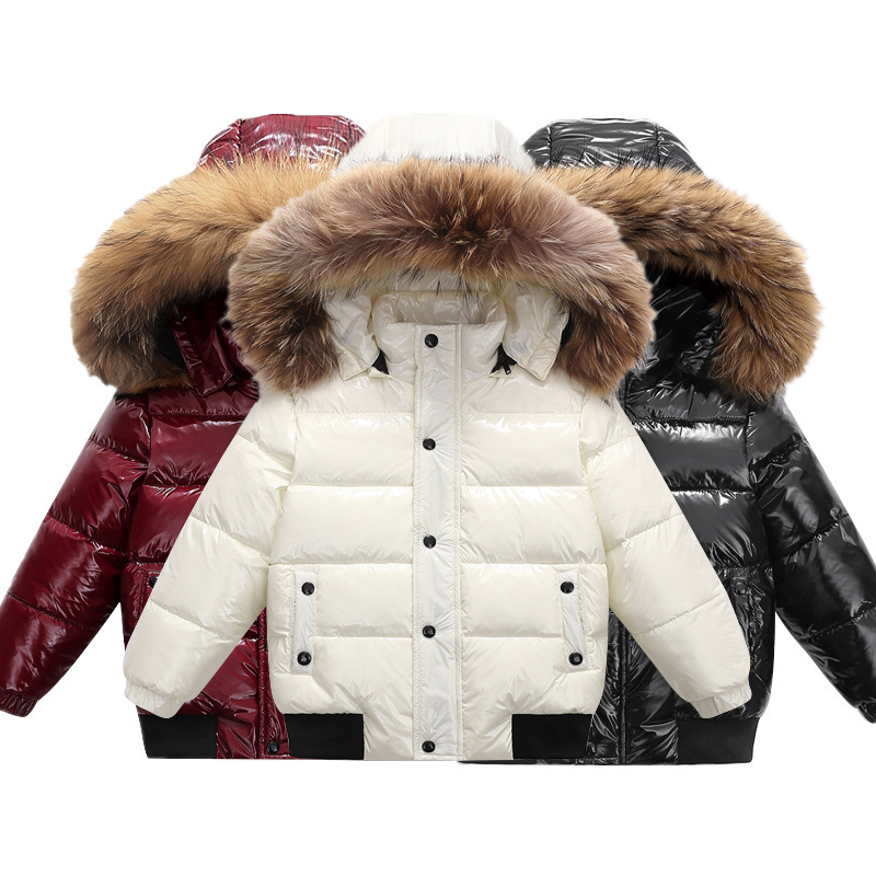 Factory Direct Sale of New Children's down Jackets with Large Fur Collar, Thickened for Warmth, Suitable for Small and Medium-Sized Children, Boys' Winter Coats Factory Direct Sale of New Children's down Jackets with Large Fur Collar, Thickened for Warmth, Suitable for Small and Medium-Sized Children, Boys' Winter Coats