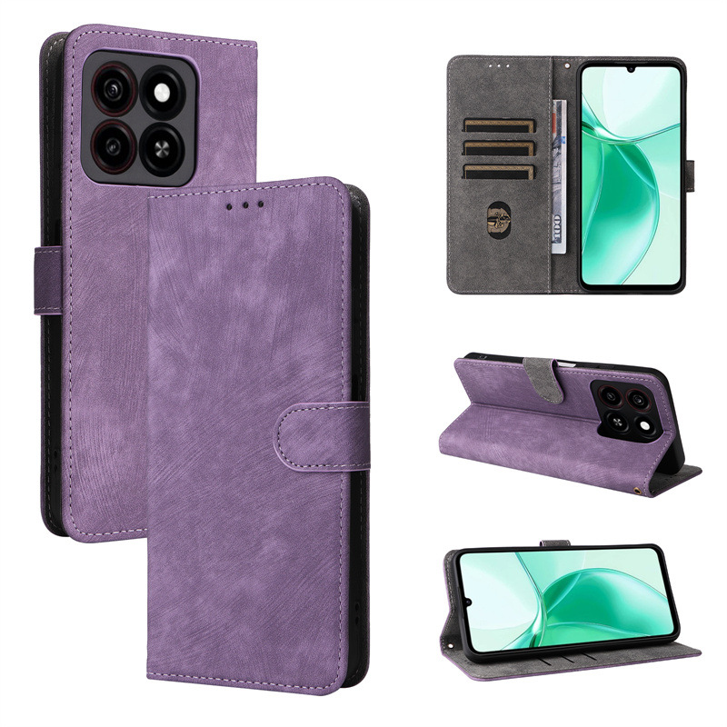 Custodia antifurto in pelle compatibile con A35/A55 ZTE Blade A55 Phone_voghion.com