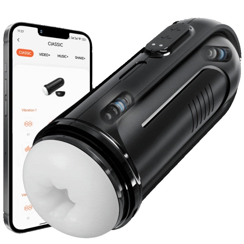 AnRui Canned Airplane Cup, APP di terza generazione per la masturbazione sessuale maschile, masturbatore a doppia pressione, dieci frequenze e doppio motore._voghion.com