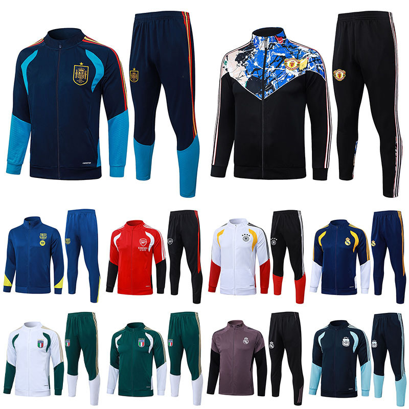 Wholesale 2627 Long Zipper Jacket Set Adult Football Sports Training Suit Long Sleeve Outdoor Football Running Sports Wholesale 2627 Long Zipper Jacket Set Adult Football Sports Training Suit Long Sleeve Outdoor Football Running Sports