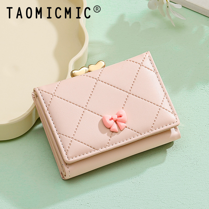 Cross-Border New Japanese-Style Short Women's Wallet with a High-End Feel, Bowknot, 70% off Card Slots, Wallet, Wholesale Cross-Border New Japanese-Style Short Women's Wallet with a High-End Feel, Bowknot, 70% off Card Slots, Wallet, Wholesale