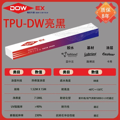 film wholesale, Car paint protective film - tpu-dw-bright-black-75mil-automatic-repair8-year-warranty-152m-w-x-15m-l