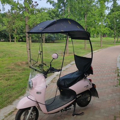 Elektromobil üçün ön şüşə çətiri (günlük) sunshade for electric bikes, black-coated - half-pack-of-endurance-boards-golden-wheat-ears-all-season-model-suitable-for-vehicles-with-rearview-mirrors