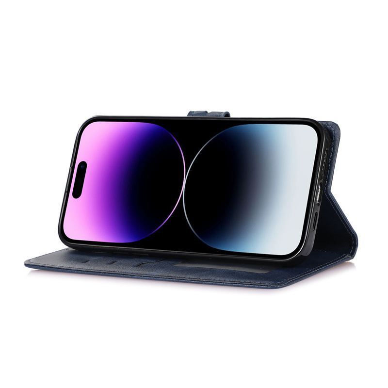 Adecuado para Apple 15 funda para teléfono móvil 14pro funda de cuero iphone16 funda protectora de billetera 11/12 tarjeta transfronteriza al por mayor