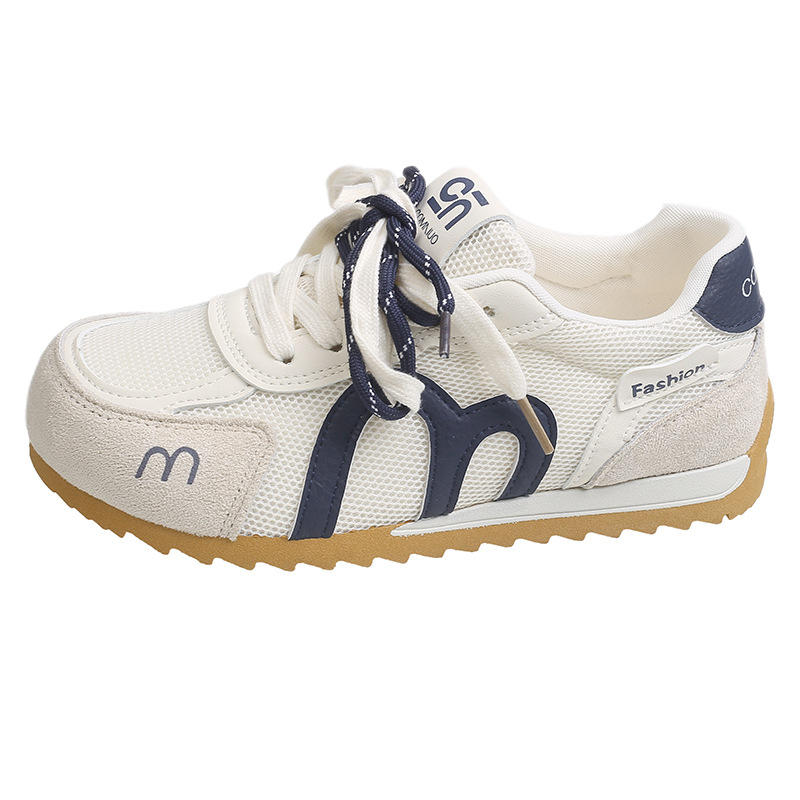Zapatos de entrenamiento de color grueso para mujeres 2026 primavera nueva suela suave, zapatos deportivos casuales, zapatos transpirables de moda