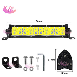 Ylk Car Led Spotlight Truck Grille Light 12-24V Off-Road Vehicle Roof Light Modified L Double Row Led Headlight Bar Light