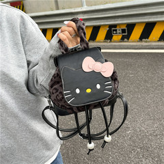 2025新款小众设计收纳小背包卡通可爱猫咪迷你包包甜美翻盖双肩包