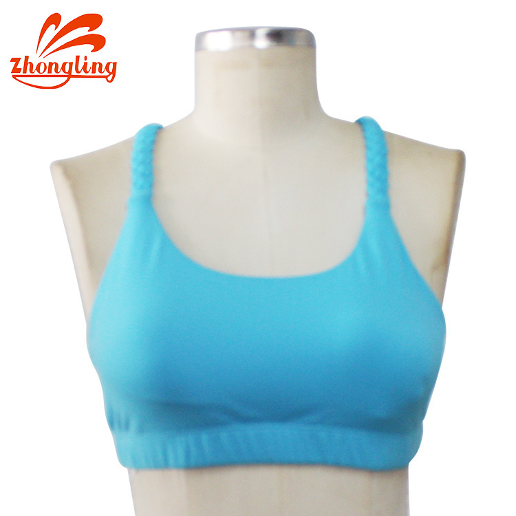 Beautiful Back All-In-One Chest Pad Beautiful Back Sports Bra for Women Pure Color Back Cross Design Sports Bra Yoga Wear