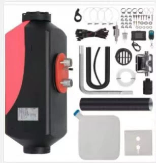 Automotive air conditioning heating parking heater fuel 24v - 12v-split-plastic-single-hole-5000-watts-red-and-black-shell