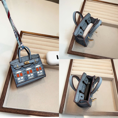 H Home Platinum Bag Small House Bag Charm Women Cute Earphone Storage Bag Mini Coin Purse Car Key Holder
