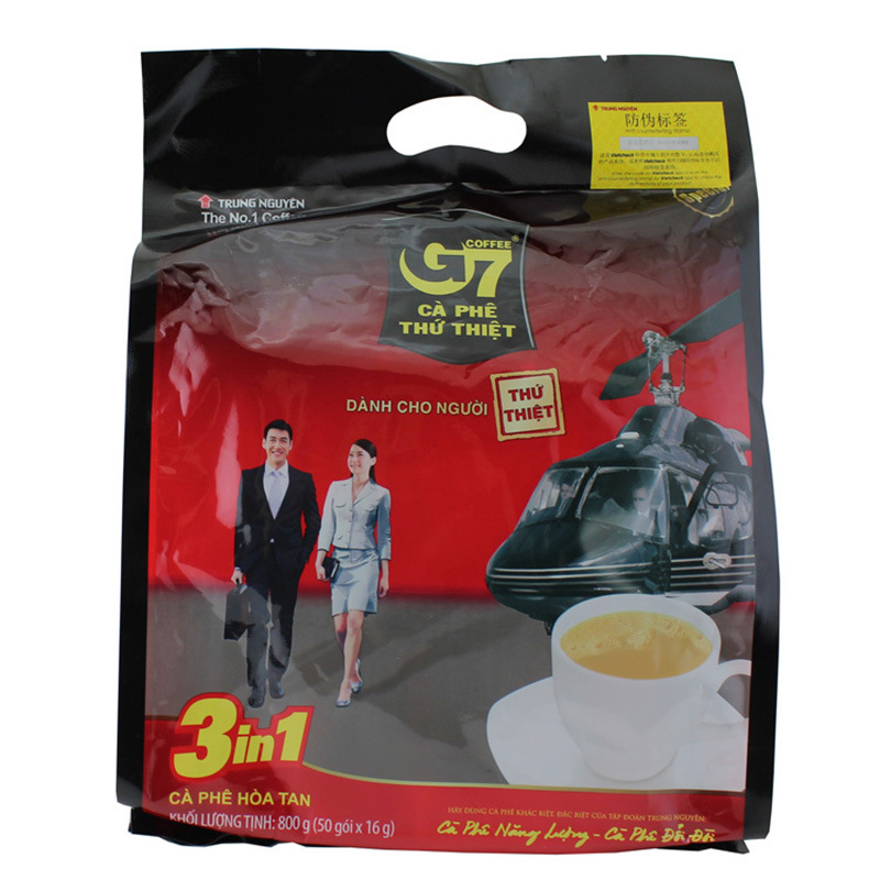 Vietnam Imported Coffee Zhongyuan G7 Instant Three-In-One Coffee 800g 50 Bags Vietnamese Version Wholesaler Vietnam Imported Coffee Zhongyuan G7 Instant Three-In-One Coffee 800g 50 Bags Vietnamese Version Wholesaler