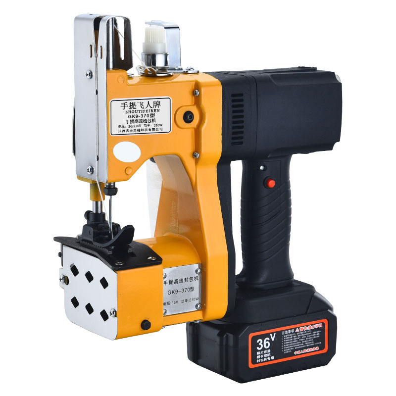 Máquina de coser de bolsa de mano Flying Man bolsa de tejido sellado empaque de mano pequeña máquina de envasado de batería de litio carga inalámbrica