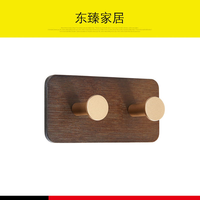 Fábrica al por mayor nórdica creativa ropa de madera sólida gancho ponche libre de bambú cocina y baño ropa de entrada sombrero fuerte gancho pegajoso gancho