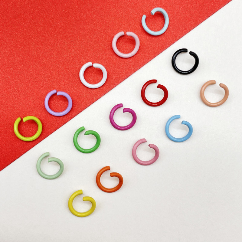 Colorful Painted Open Ring DIY Jewelry Accessories Single Ring Connecting Keychain Ring Handmade Hanging Ring Key Ring Colorful Painted Open Ring DIY Jewelry Accessories Single Ring Connecting Keychain Ring Handmade Hanging Ring Key Ring