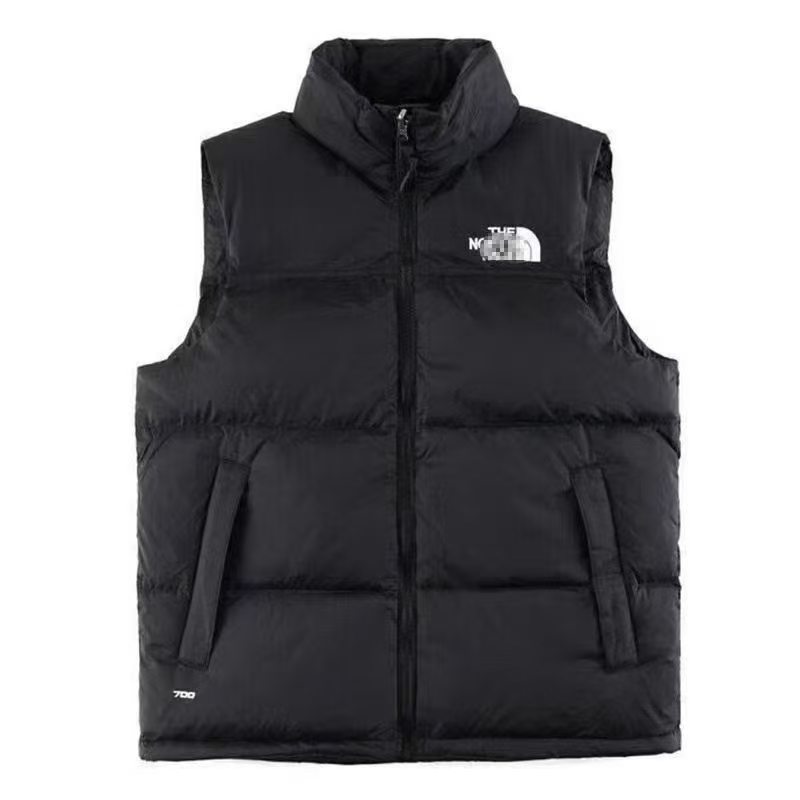 El mismo chaleco de algodón de cuello alto de la familia del norte, las mujeres se mantienen calientes en otoño e invierno, abrigos sin mangas, moda y chalecos de hombro de pareja. image 7