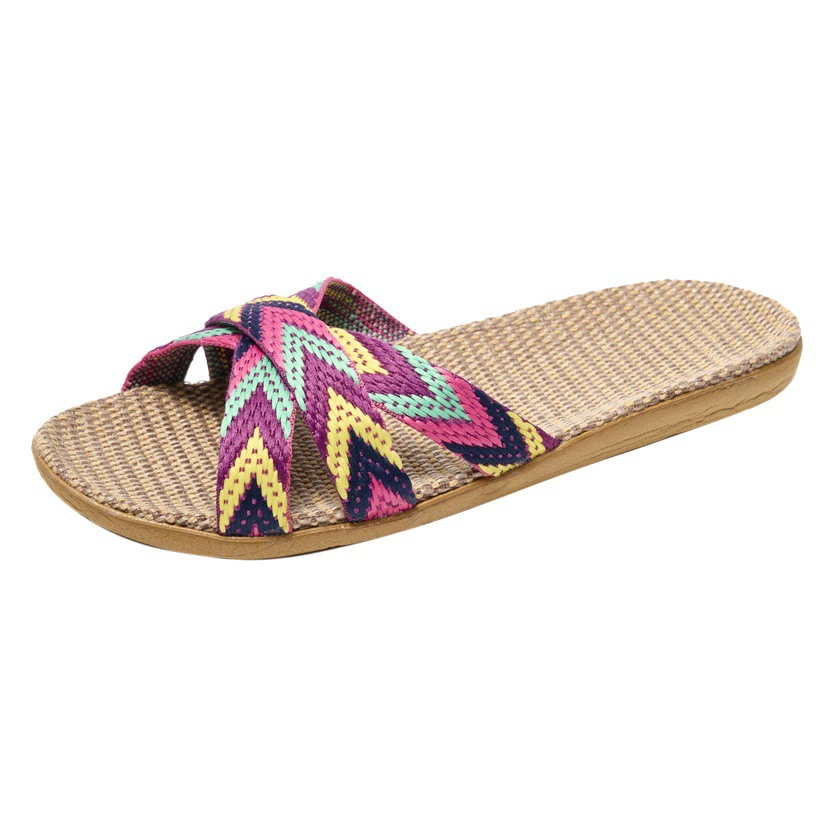 Новые летние сандалии и тапочки, льняные тапочки, женские домашние дышащие домашние парные немые легкие тапочки оптом