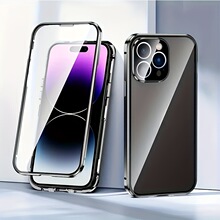 B 19044 Magnetic full transparent phone case ����ȫ��͸����