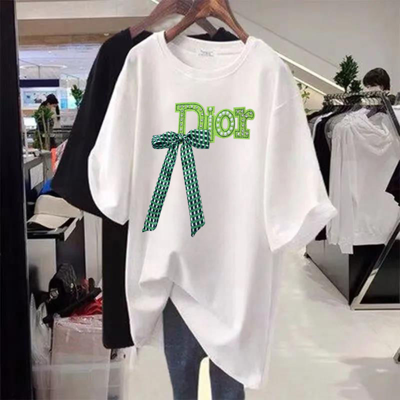 Plus Size 150kg New Summer Clothes Oversize Extended Version T-Shirt Skirt Young Mid-Length Flesh-Covering Loose Top for Women