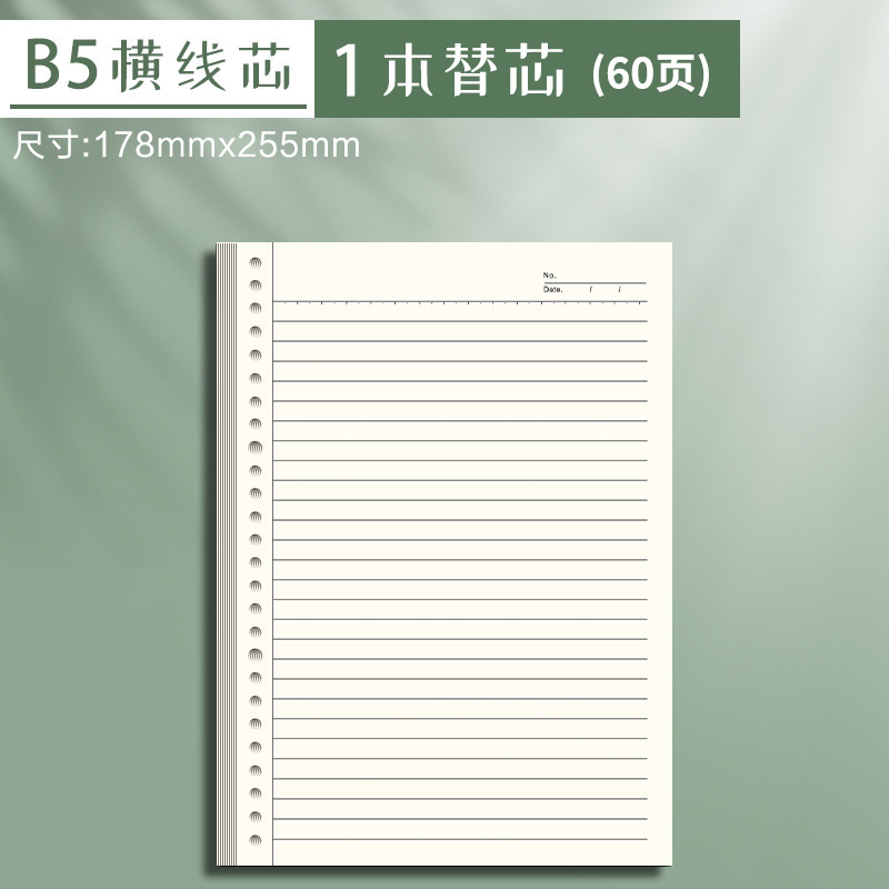 Cuaderno de bobina desmontable cuaderno de la escuela secundaria a4 notas de alto valor visual simple retro B5