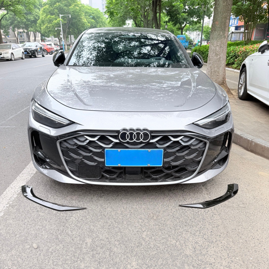 Suitable for SAIC Audi A5L modification: front spoiler, front corner guards, front bumper corner protectors, anti-collision strips, front face decorative protective stickers