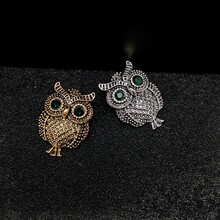 可爱猫头鹰胸针女高级感气质动物胸花轻奢别针配饰饰品批发配件