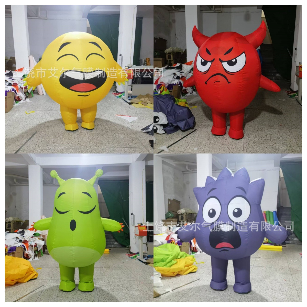 充气Q版卡通小怪兽气膜网红创意行走人偶服户外活动互动商场美陈