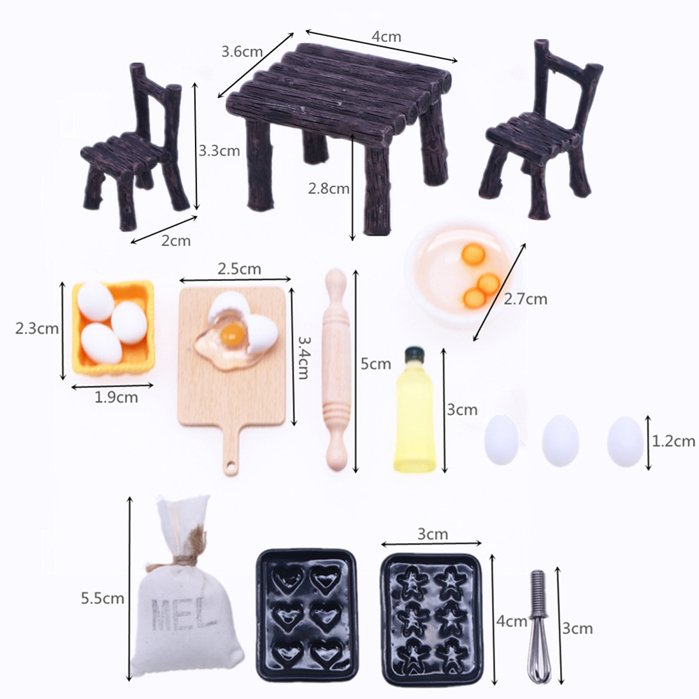 Modelos Miniatura para Casa de Muñecas con Accesorios Decorativos
