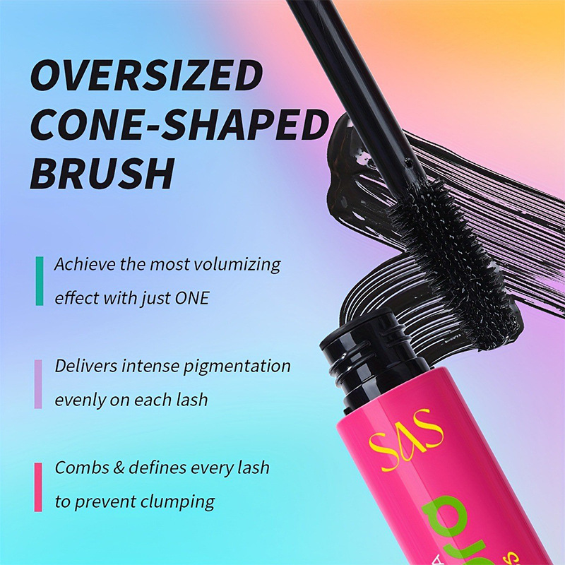 USHAS rímel a largo plazo impermeable sin manchas, rímel largo y grueso, rímel de rizo SAC009