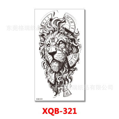 Tattoo stickers 2021 new pattern tiger lion Tattoo Flower arm Tattoo Sticker tattoo sticker