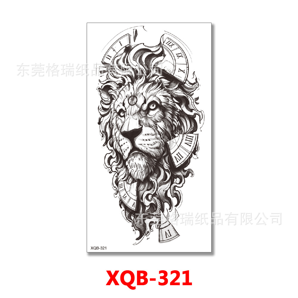 小全臂纹身贴2021年新款老虎狮子刺青花臂纹身贴纸tattoo sticker|ms