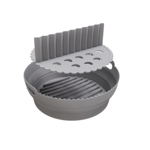 Printable logo air fryer silicone baking pan foldable air fryer baking mat air fryer