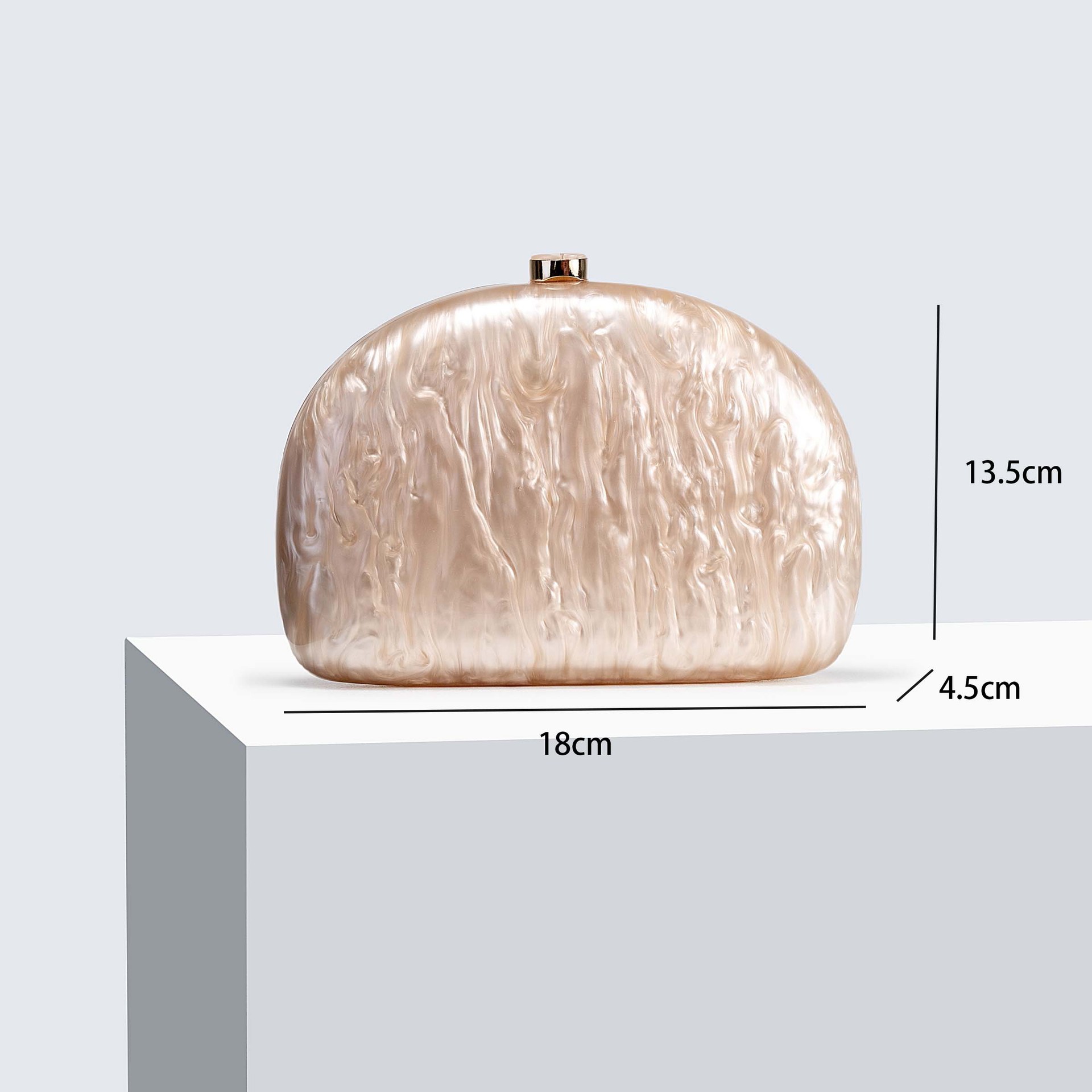 Evening Bag Bags Type Daily, Party Occasion Acrylic Material Arylic Solid Color Semicircle Evening Bags