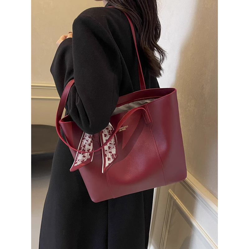 红色大包包女2025新款婚包结婚新娘包高级感大容量单肩手提托特包|undefined