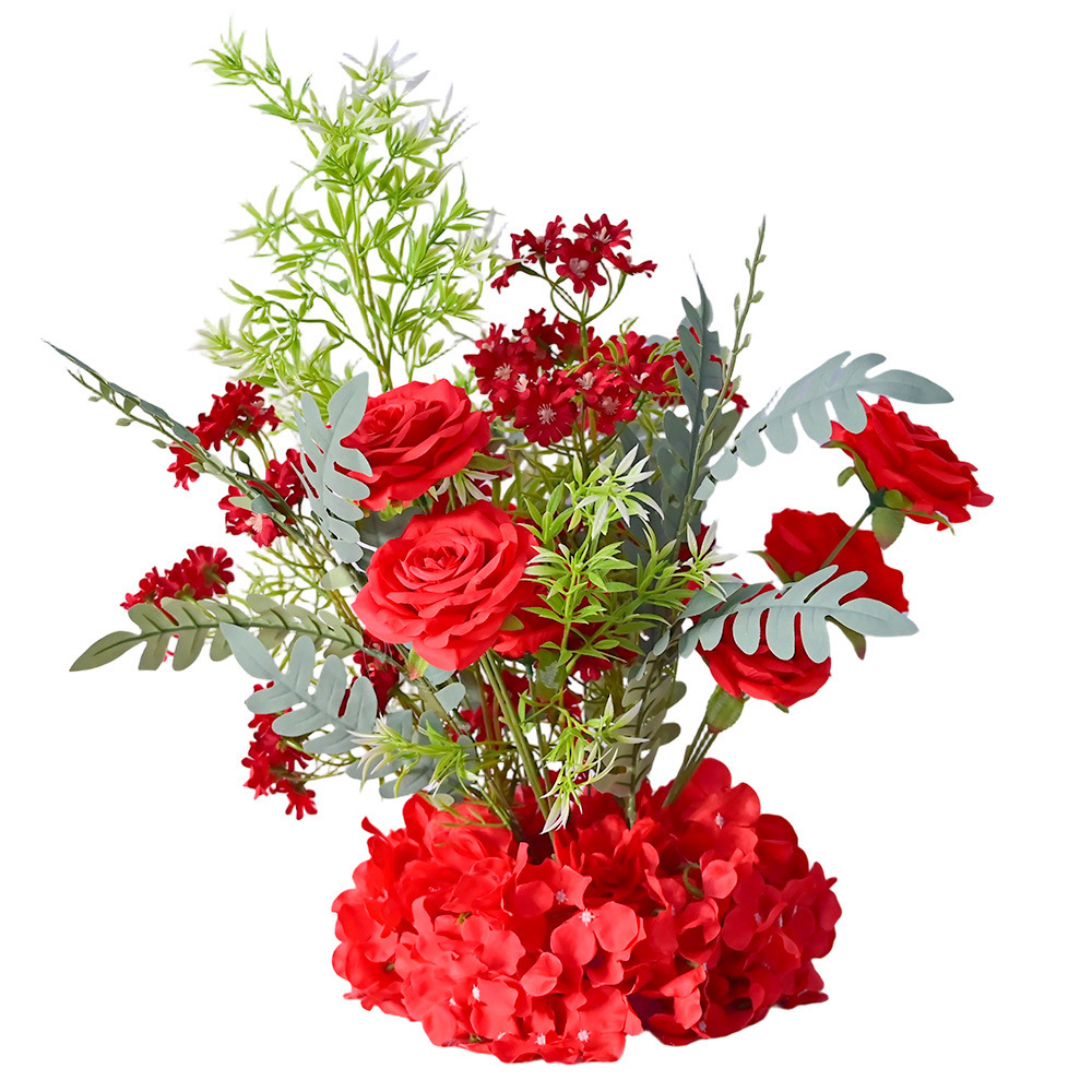 2025 decoración de boda flor de boda flores de simulación flores falsas flores de plástico flor de tierra flor de guía decoración de pasarela