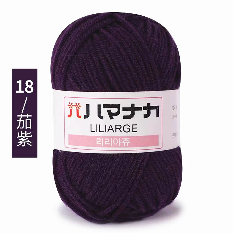 Пряжа Wool LILIARGE, 4-поли́к Milk Cotton, клубки 25 г, 74 цвета — вязание крючком и DIY