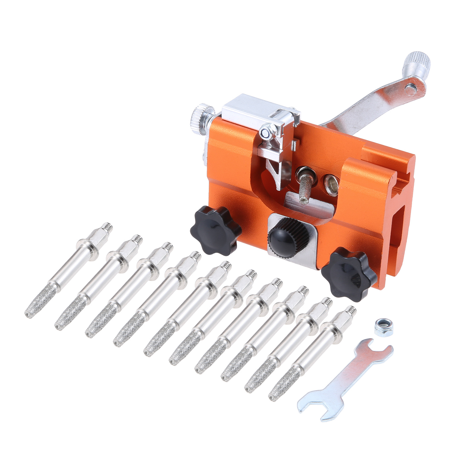 Afilador de cadenas de motosierra eléctrico manual, herramienta portátil para afilar cadenas de uso doméstico, abrazadera para afilar cadenas, cuchilla de afilado, uso transfronterizo, fabricante, venta al por mayor
