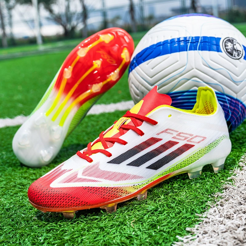 Новые футбольные бутсы Amazon F50 большого размера для мальчиков и девочек, учащихся начальной школы, мальчиков и девочек, подростков, длинные шипы, кроссовки с разбитыми шипами tf