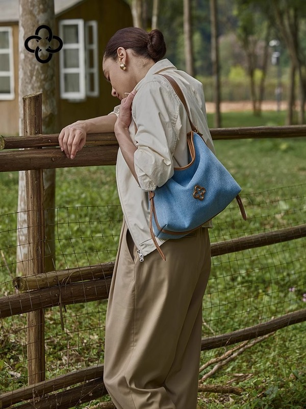 卡思乐hobo牛仔托特包女丹宁牛仔蓝设计单肩大容量帆布包2025新款|undefined