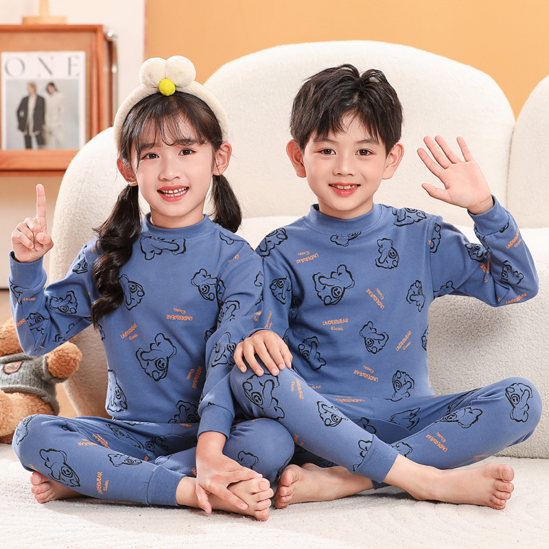 Demi-season children's keep warm set for men and women