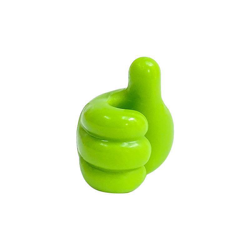 Colgador de gancho para pulgar, almacenamiento de cable de datos lindo creativo, dispositivo de gestión de cables fijo, gancho adhesivo sin perforaciones sin costuras
